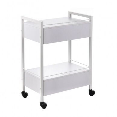 Professional cosmetic trolley BY-7017, white color 1