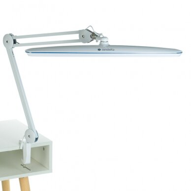 Profesionali stalinė lempa manikiūro darbams BSL-53 LED 20W CLIP, baltos spalvos