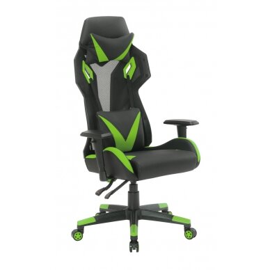 Office and computer gaming chair RACER CorpoComfort BX-5124, black - green 2