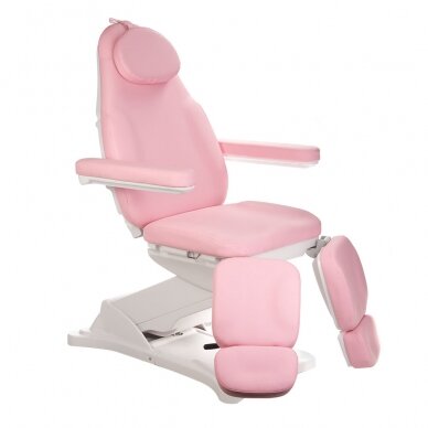 Professional electric podiatry chair for pedicure procedures MODENA PEDI BD-8294, 2 motors, pink color 1