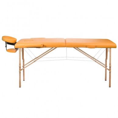 Profesionalus sulankstomas masažo stalas BS-523, oranžinės spalvos 2