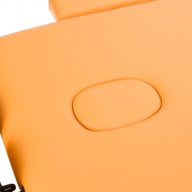 Profesionalus sulankstomas masažo stalas BS-523, oranžinės spalvos 5