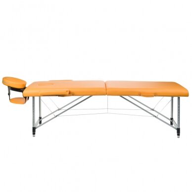 Profesionalus sulankstomas masažo stalas BS-723, oranžines spalvos 1