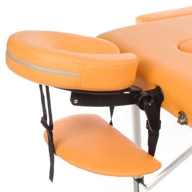 Profesionalus sulankstomas masažo stalas BS-723, oranžines spalvos 3