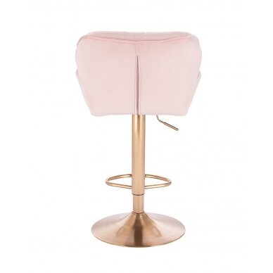 Профессиональный стул для визажистов HR111W, светло-розовый велюр 3