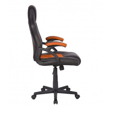 Офисное и компьютерное игровое кресло Racer CorpoComfort BX-2052, черный-апельсин цвета 2