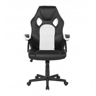 Office and computer gaming chair Racer CorpoComfort BX-2052, black - white color 1