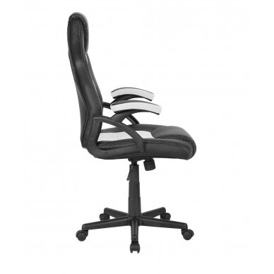 Office and computer gaming chair Racer CorpoComfort BX-2052, black - white color 2