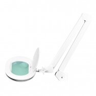 Profesionali kosmetologinė LED lempa-lupa ELEGANTE 6028 60 SMD 5D su šviesos reguliavimu, baltos spalvos (tvirtinama prie paviršių)