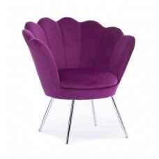 Beauty salon lounge chair REY, purple velor