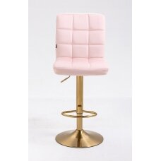 Profesionali makiažo kėdė grožio salonams HR7009W, rožinis aksomas