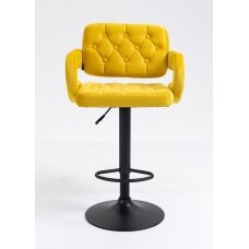Professional make-up chair for beauty salons HR8403W, yellow velour