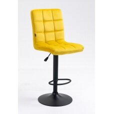 Профессиональный стул для визажистов HR7009W, желтый велюр