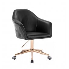 Professional master chair for beauty salons HC547K, black eco-leather
