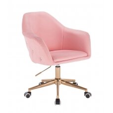 Profesionali meistro kėdė grožio salonams HC547K, šviesiai rožinė eko oda