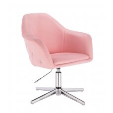 Beauty salons and beauticians stool HC547, light pink eco -eather