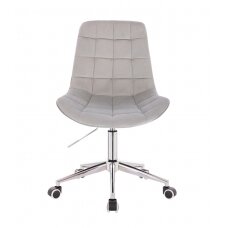 Beauty salons and beauticians stool  HR590K, gray velour