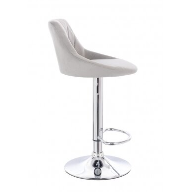 Профессиональное кресло для визажистов HR1054W, серый велюр 2