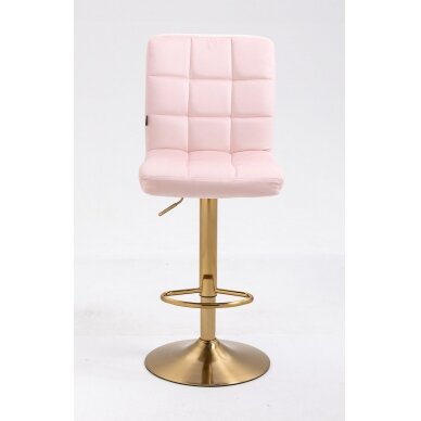 Profesionali makiažo kėdė grožio salonams HR7009W, rožinis aksomas 1