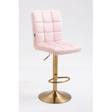 Profesionali makiažo kėdė grožio salonams HR7009W, rožinis aksomas