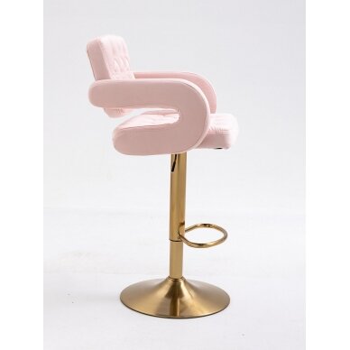 Профессиональное кресло для визажистов HR8403W, розовый велюр 2