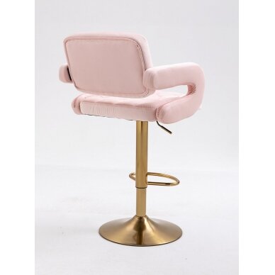 Профессиональное кресло для визажистов HR8403W, розовый велюр 4