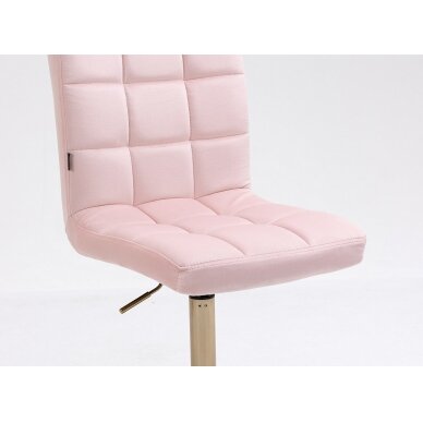 Кресло для салона красоты с устойчивым основанием HR7009CROSS, розовый бархат 1