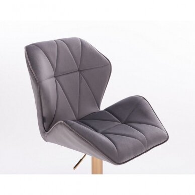 Chair for make-up specialists HR212W, graphite velour 2