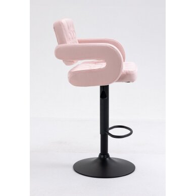 Professional make-up chair for beauty salons HR8403W, pink velour
