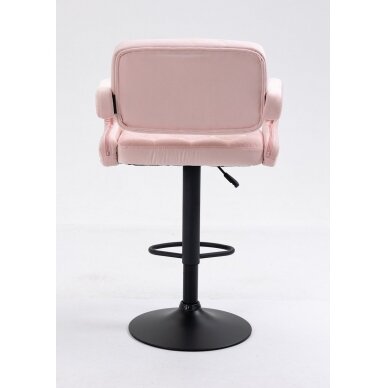 Professional make-up chair for beauty salons HR8403W, pink velour 1
