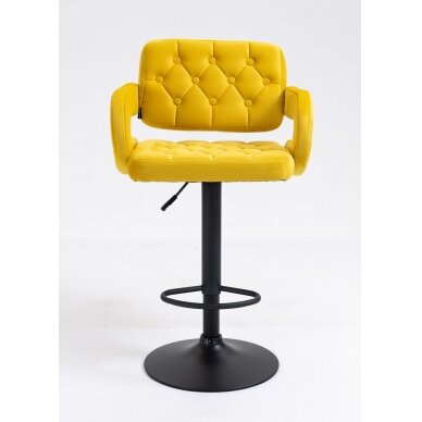 Professional make-up chair for beauty salons HR8403W, yellow velour 1