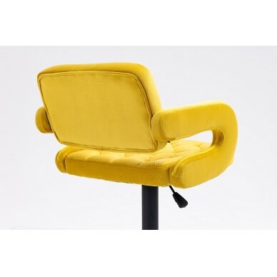 Professional make-up chair for beauty salons HR8403W, yellow velour 5