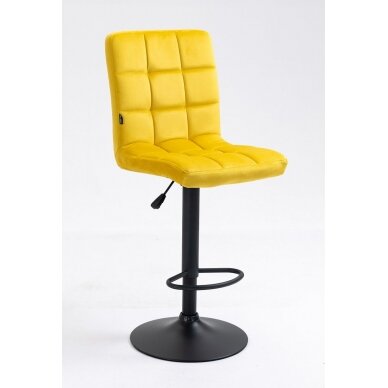 Профессиональный стул для визажистов HR7009W, желтый велюр