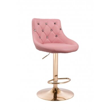 Профессиональный стул для визажистов HC931W, экокожа розового цвета