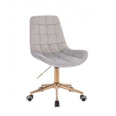 Beauty salons and beauticians stool HR590K, gray velour