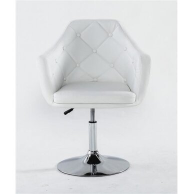 Beauty salons and beauticians stool HC831, white eco-leather 1