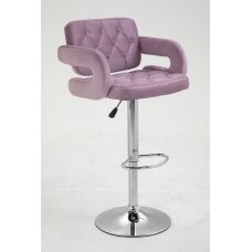 Professional makeup chair for beauty salons HR8403W, lilac velor