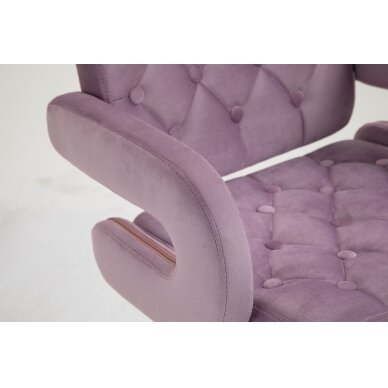 Professional makeup chair for beauty salons HR8403W, lilac velor 2