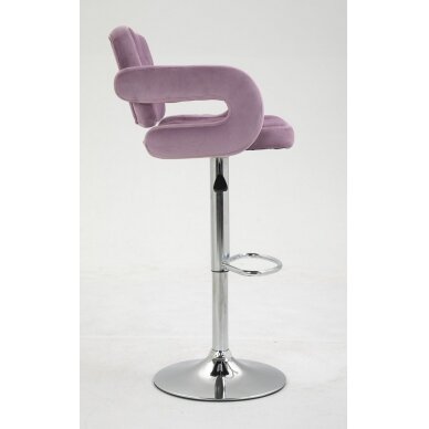 Professional makeup chair for beauty salons HR8403W, lilac velor 5