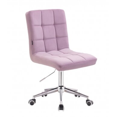 Professional beauty salon chair with wheels HR7009K lilac velor