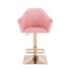 Профессиональное кресло для визажистов HC547KW, розовая экокожа