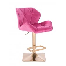 Профессиональное кресло визажиста для салонов красоты HR111KW, малиновый велюр