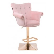 Professional make-up chair for beauty salons HR804KW, pink velvet