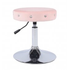 Profesionali meistro kėdutė grožio salonams bei kosmetologams HC1102CN, rožinis veliūras