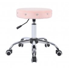 Profesionali meistro kėdutė kosmetologams HC1102CK, rožinės spalvos veliūras