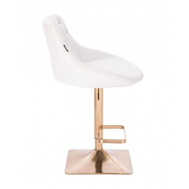 Профессиональное кресло для визажистов HC931KW, белая экокожа 2