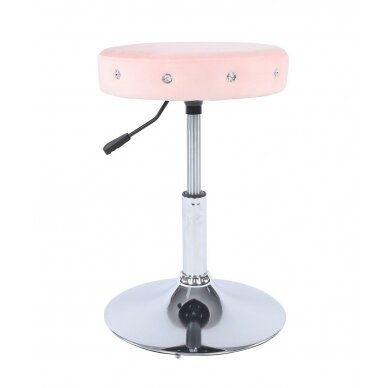 Professional beauty salons and beauticians stool HC1102CN, pink velor 1