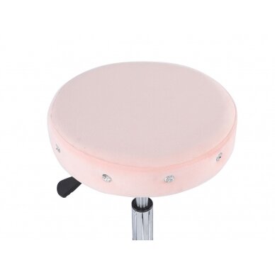 Professional beauty salons and beauticians stool HC1102CN, pink velor 2