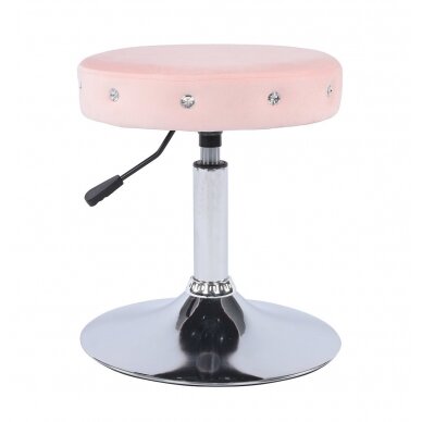 Professional beauty salons and beauticians stool HC1102CN, pink velor