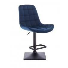 Профессиональный велюровый барый и макияжный стул для визажистов для салонов красоты HR590KW, темно-синий цвет